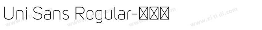 Uni Sans Regular字体转换